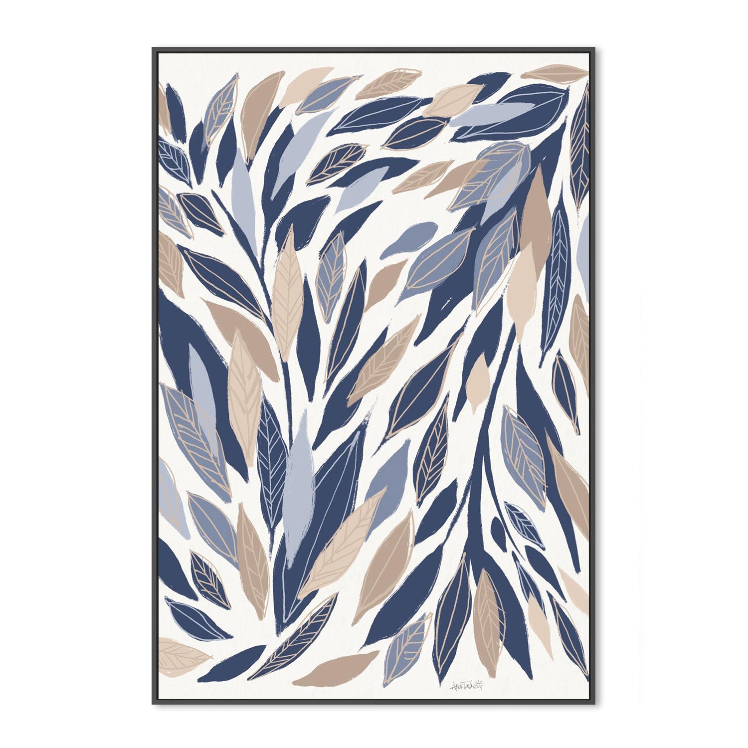 wall-art-print-canvas-poster-framed-Leafy Lines-3