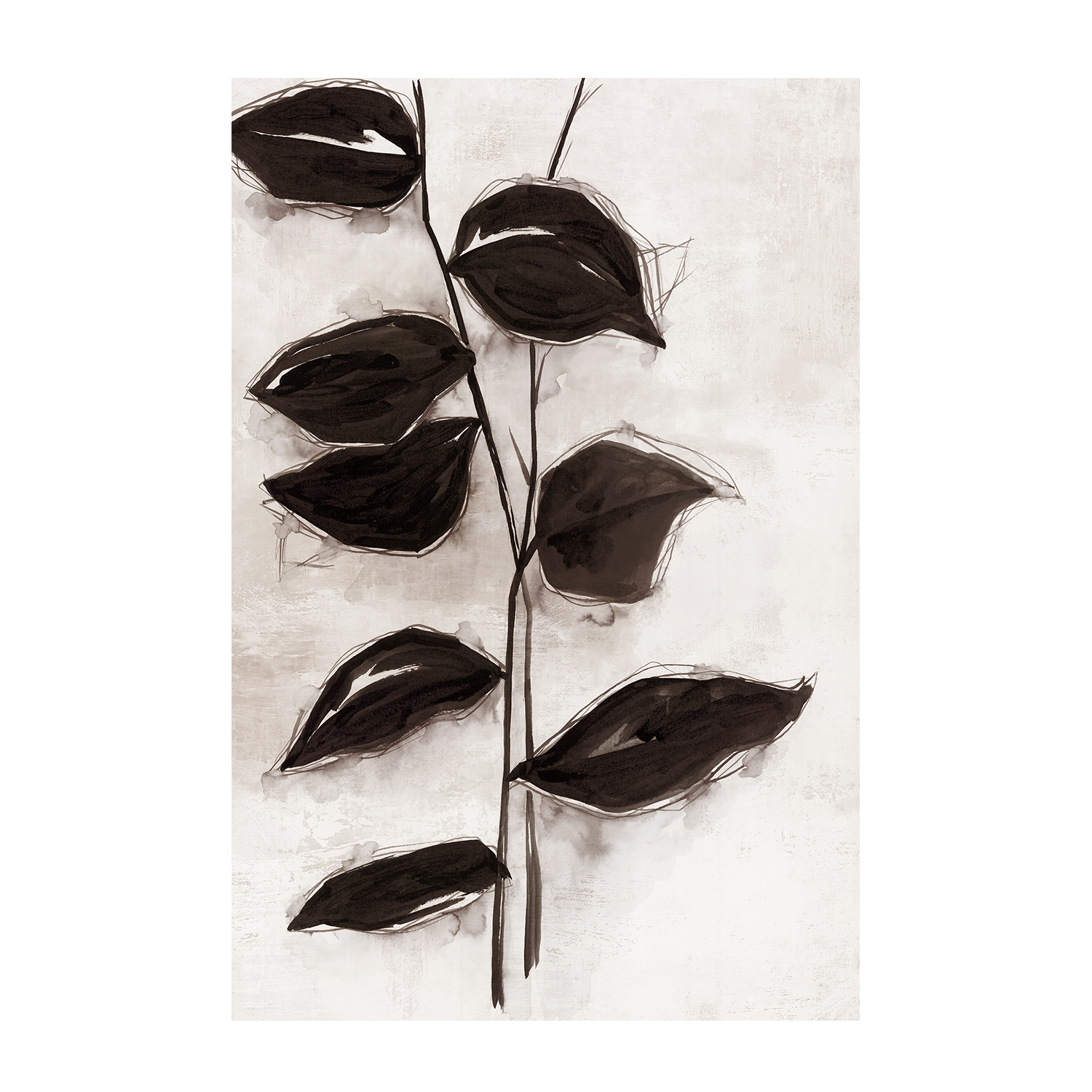 wall-art-print-canvas-poster-framed-Leaves, Style A , By Eva Watts-1