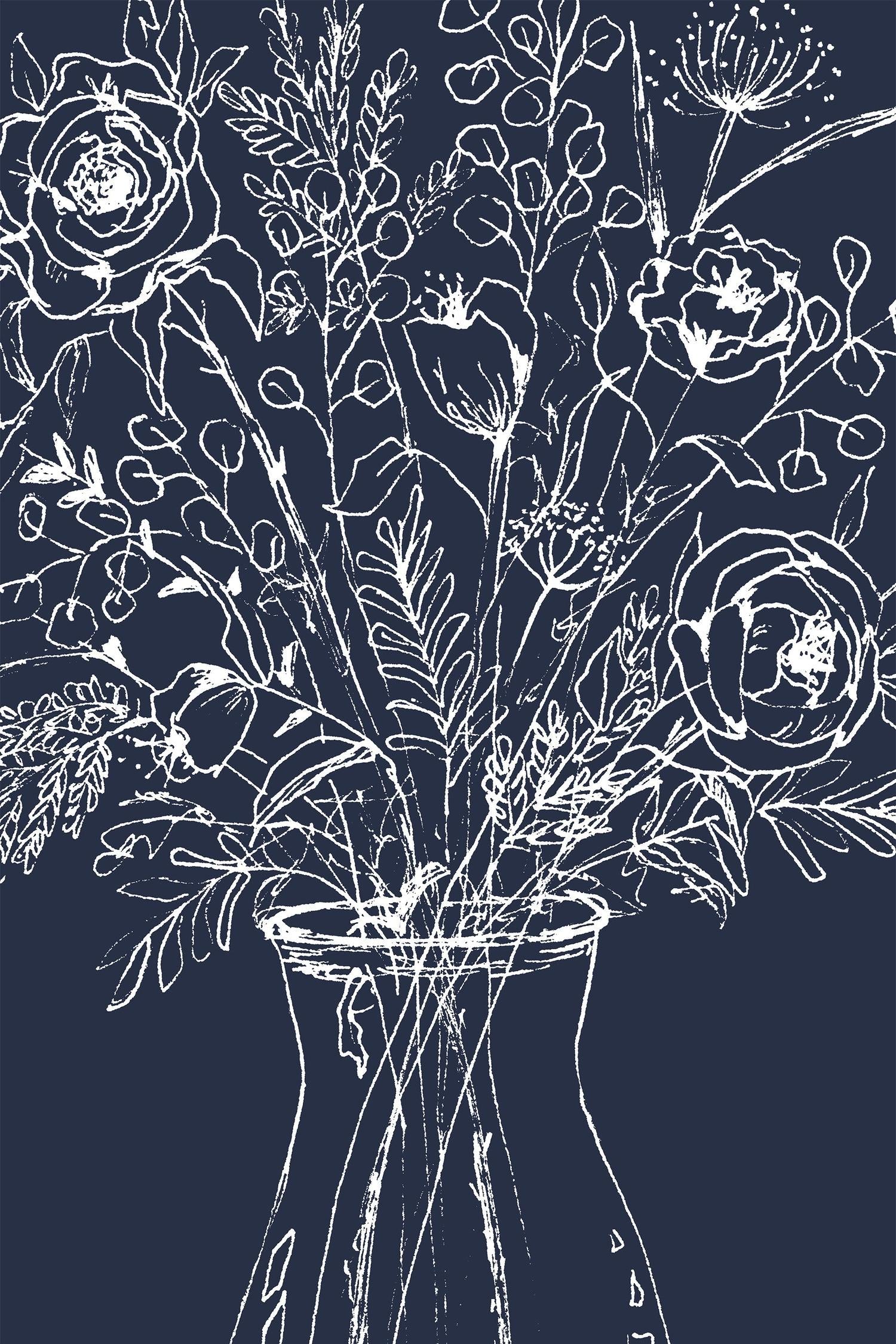wall-art-print-canvas-poster-framed-leaves+flowers-1
