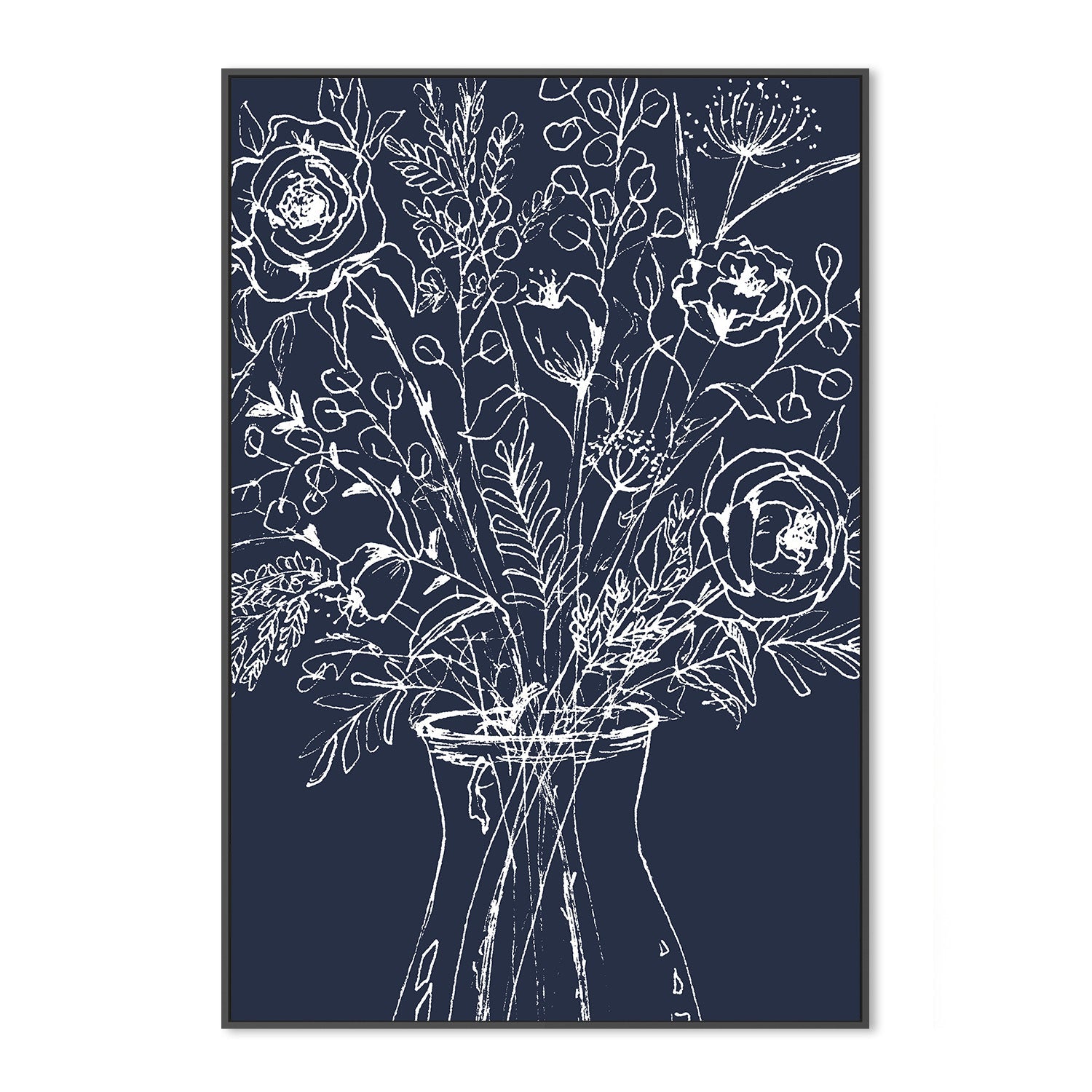 wall-art-print-canvas-poster-framed-leaves+flowers-3