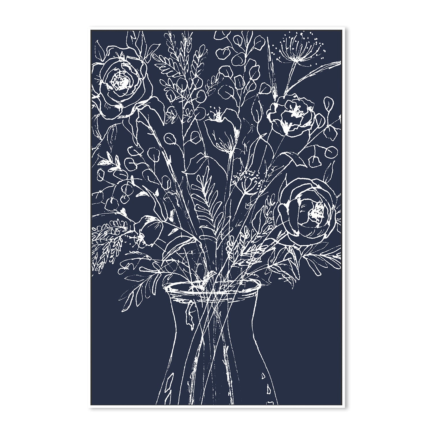 wall-art-print-canvas-poster-framed-leaves+flowers-5
