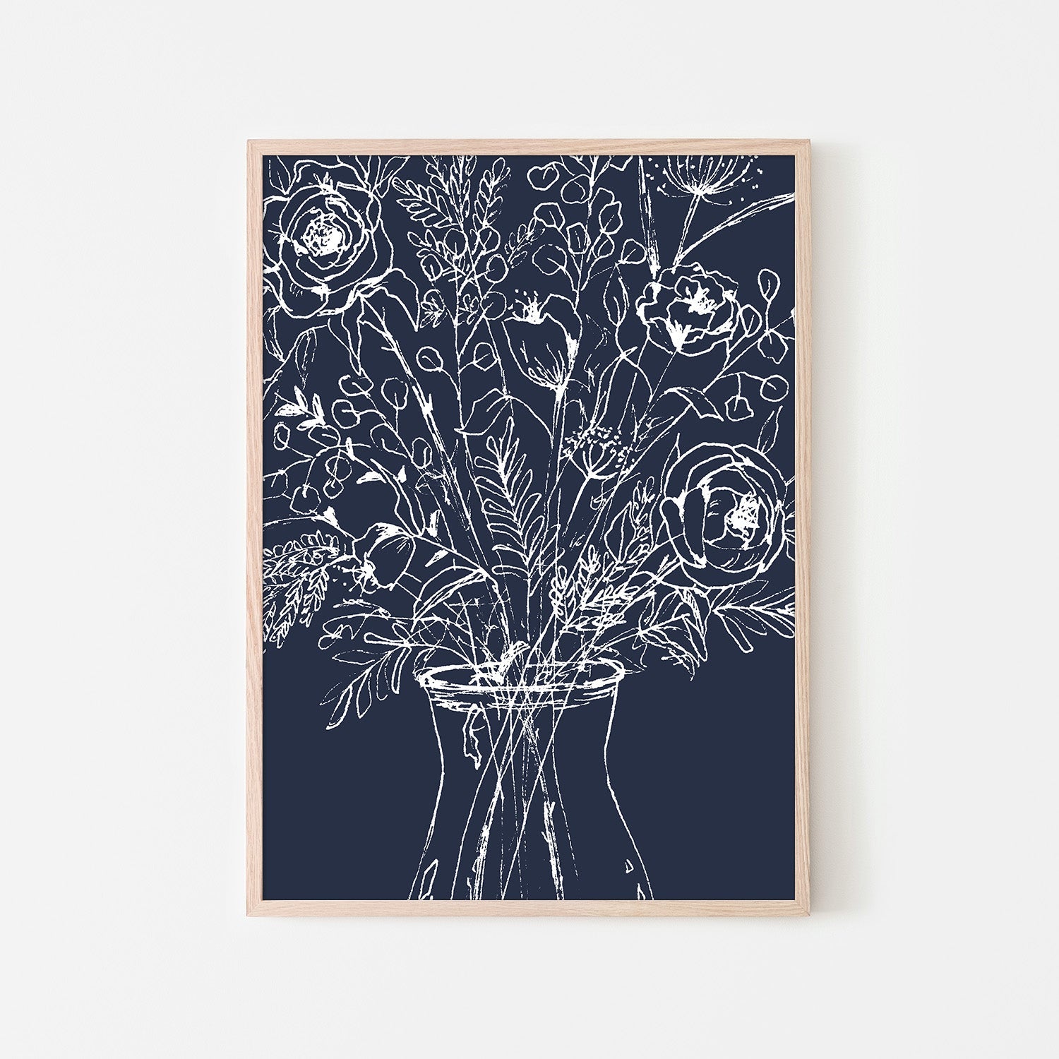 wall-art-print-canvas-poster-framed-leaves+flowers-6