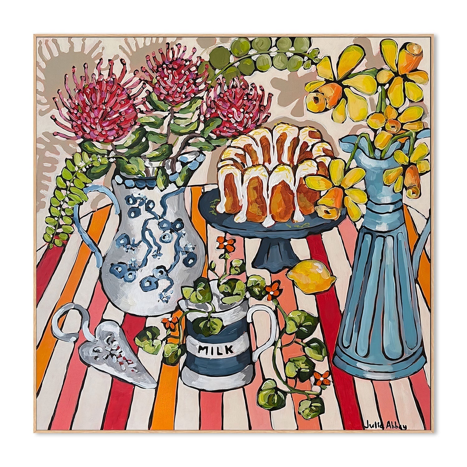 wall-art-print-canvas-poster-framed-Lemon Bundt Cake , By Julia Abbey-4