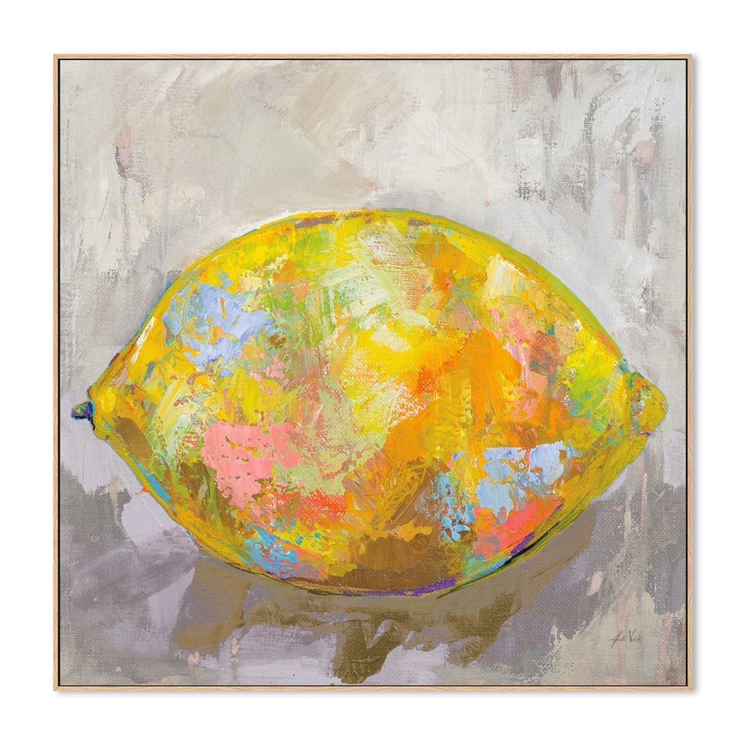 wall-art-print-canvas-poster-framed-Lemon Neutral, Style A-by-Jeanette Vertentes-Gioia Wall Art