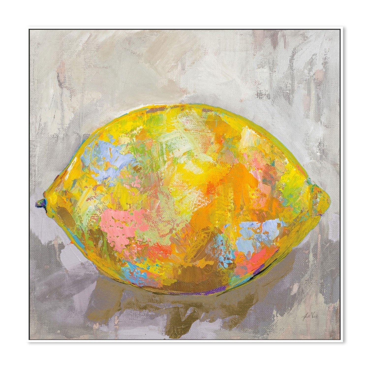 wall-art-print-canvas-poster-framed-Lemon Neutral, Style A-by-Jeanette Vertentes-Gioia Wall Art