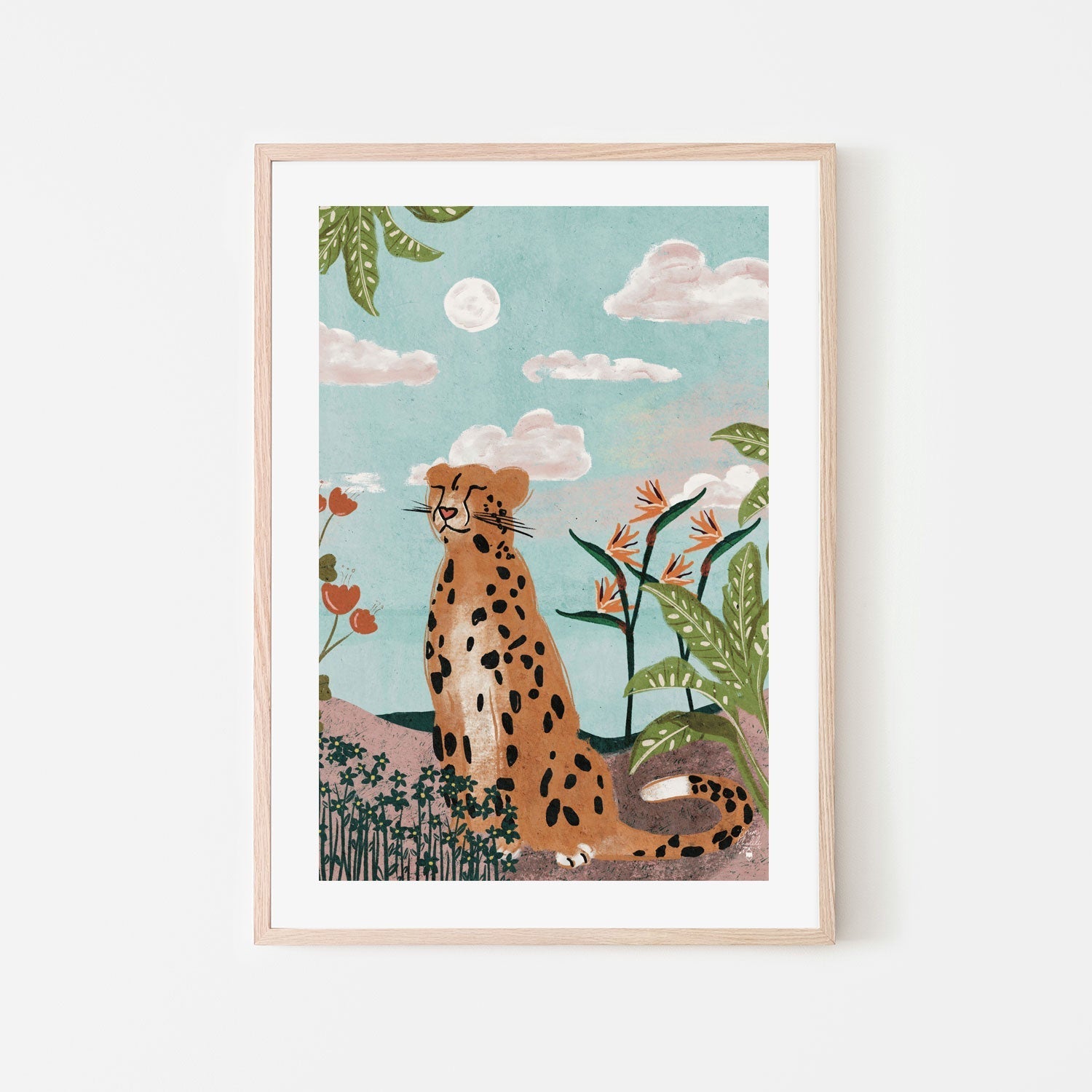 wall-art-print-canvas-poster-framed-Leopard In Jungle Erum Khalili-6
