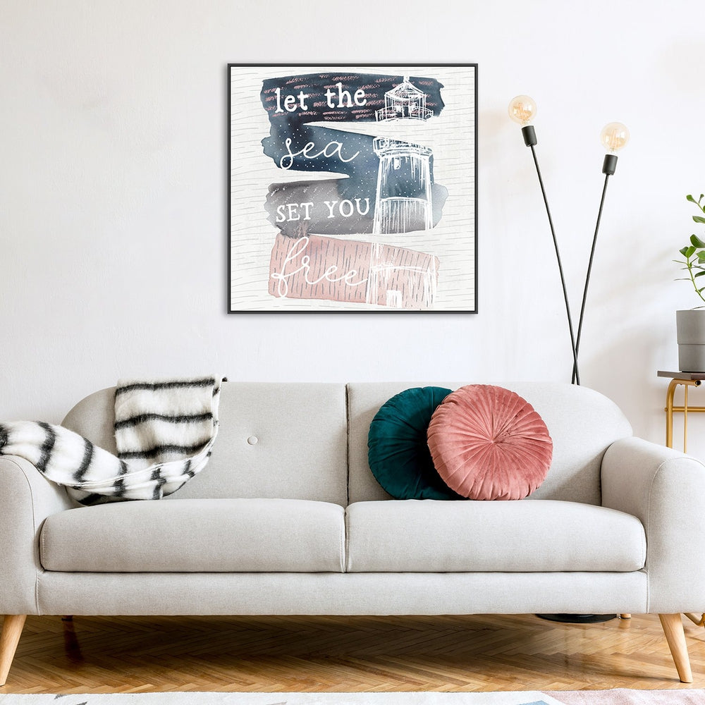 wall-art-print-canvas-poster-framed-Let The Sea Set You Free-by-Emily Wood-Gioia Wall Art