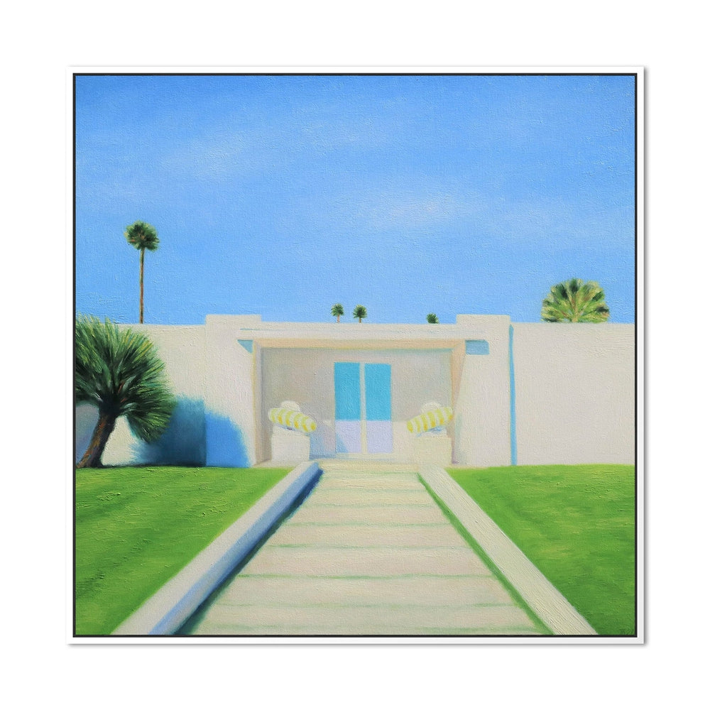 wall-art-print-canvas-poster-framed-Light Blue Door-by-Ieva Baklane-Gioia Wall Art