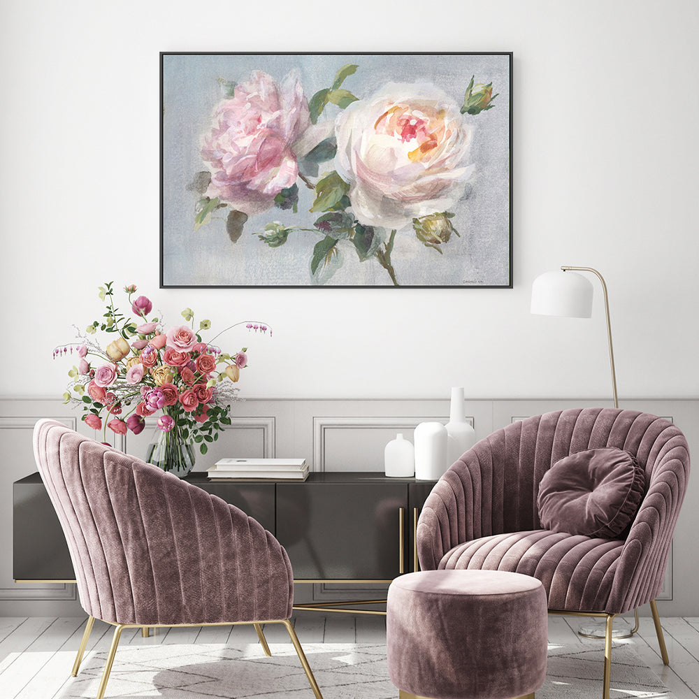 wall-art-print-canvas-poster-framed-Light Lovely Roses-by-Danhui Nai-Gioia Wall Art