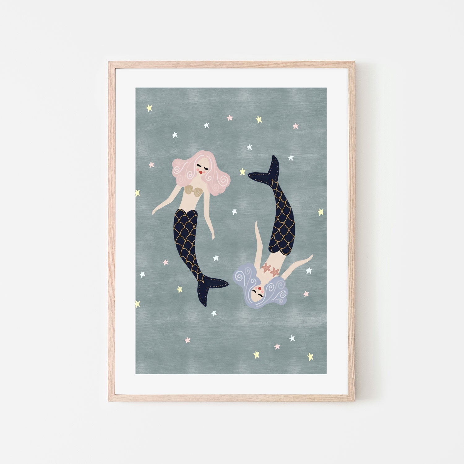 wall-art-print-canvas-poster-framed-Light Mermaids , By Leah Straatsma-6