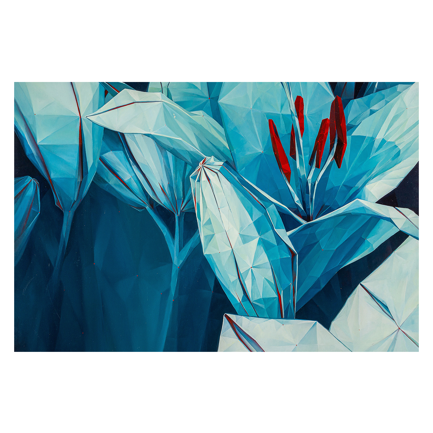 wall-art-print-canvas-poster-framed-Light, Shadows, Lilies , By Olena Kosenko-1