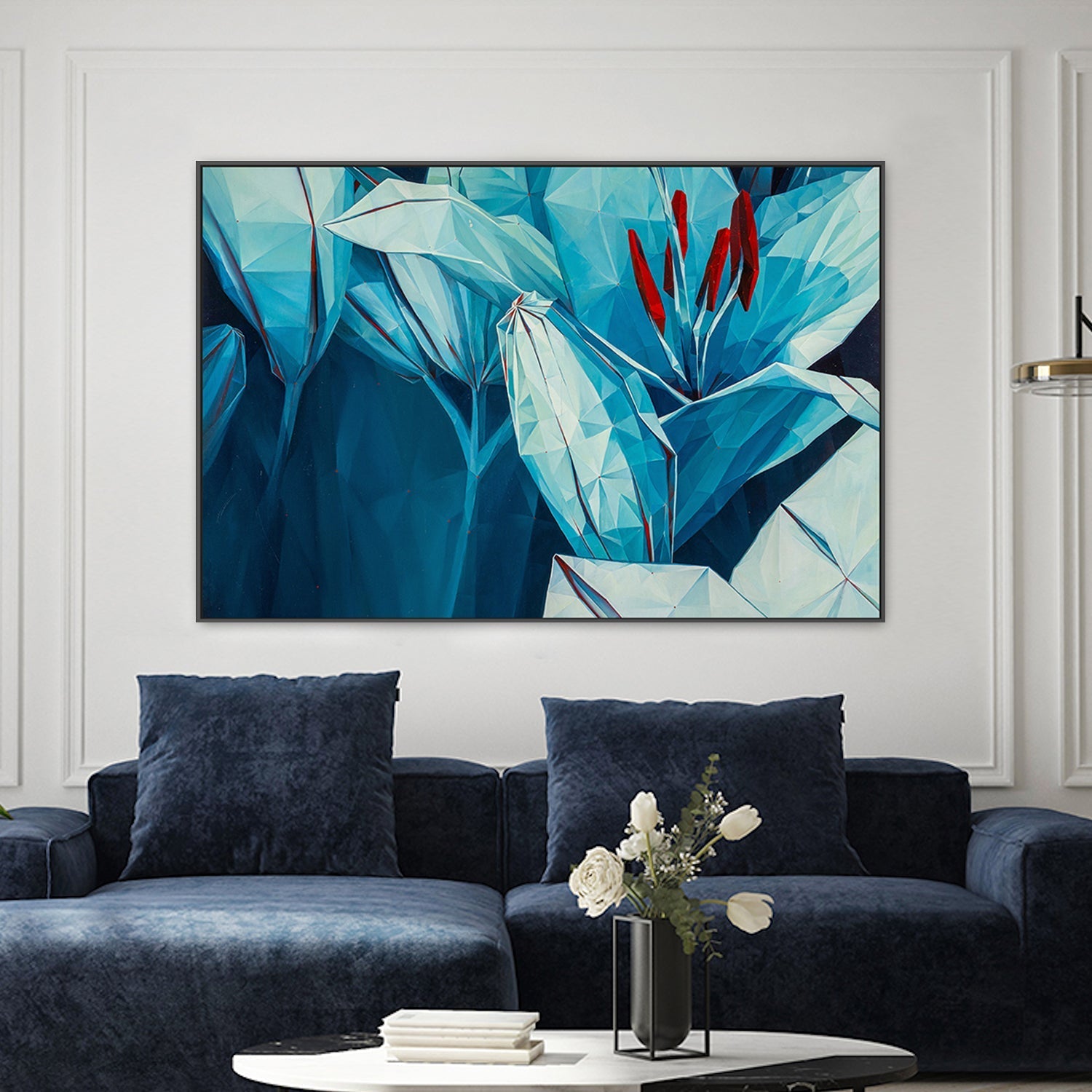 wall-art-print-canvas-poster-framed-Light, Shadows, Lilies , By Olena Kosenko-2