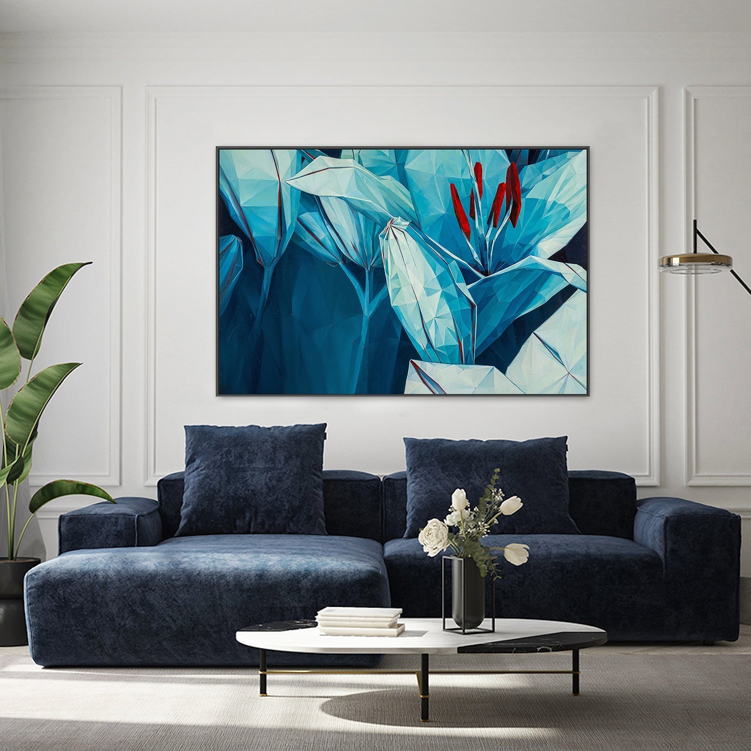 wall-art-print-canvas-poster-framed-Light, Shadows, Lilies , By Olena Kosenko-7