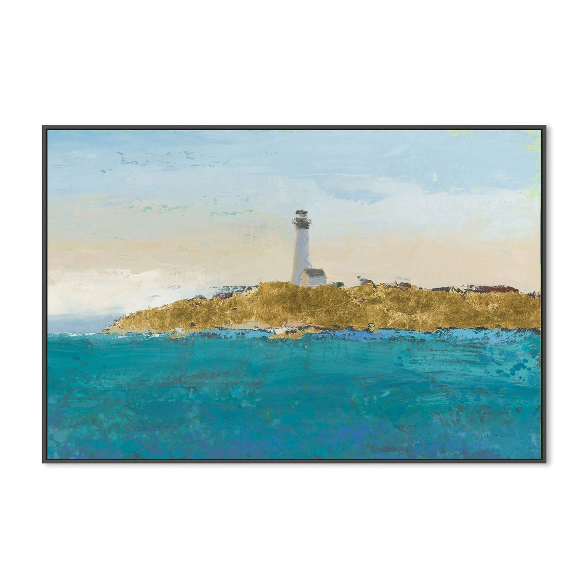wall-art-print-canvas-poster-framed-Lighthouse Seascape, Style B-by-James Wiens-Gioia Wall Art