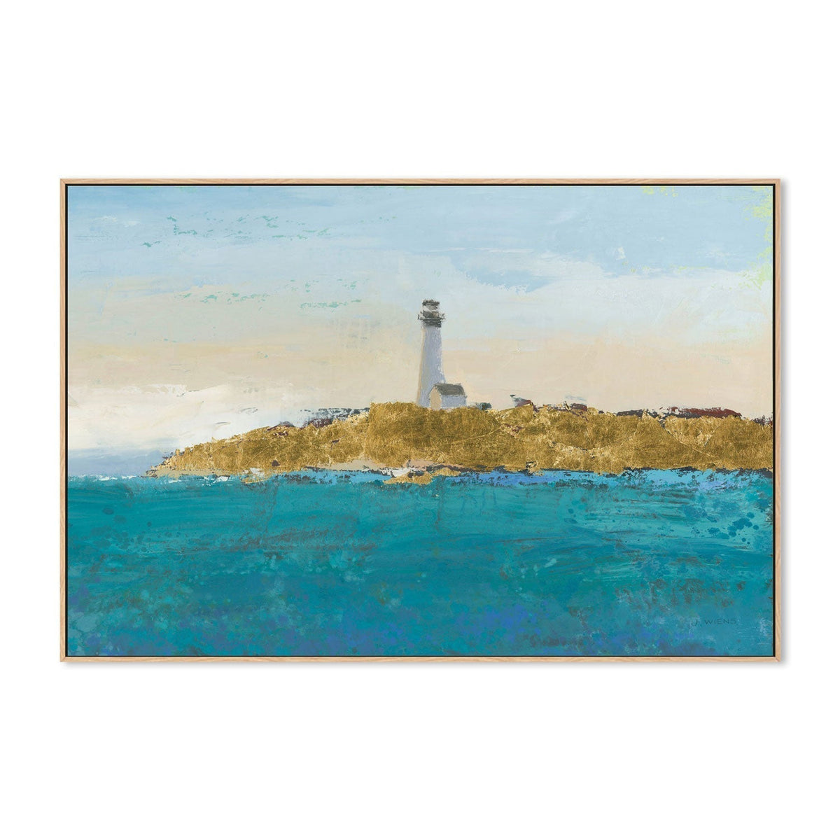 wall-art-print-canvas-poster-framed-Lighthouse Seascape, Style B-by-James Wiens-Gioia Wall Art