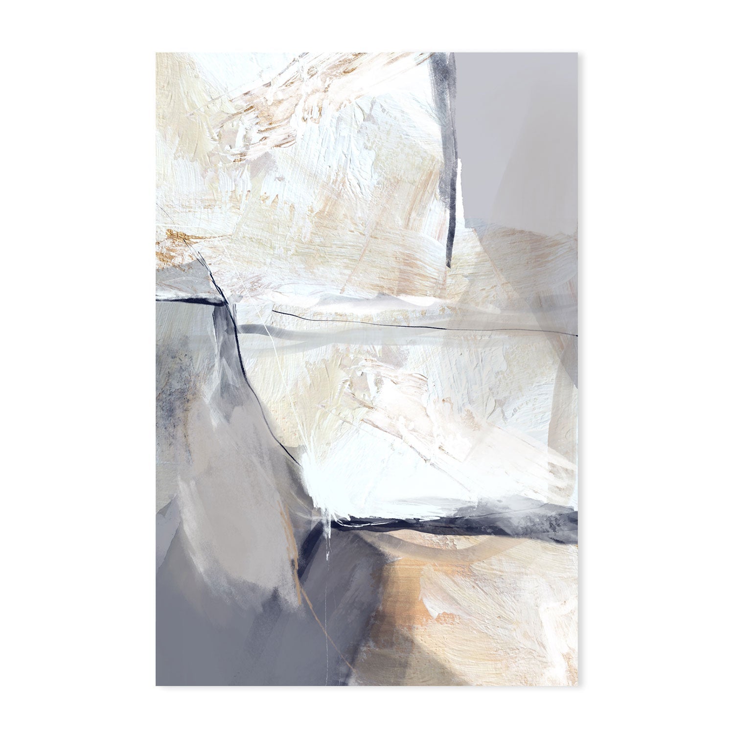 wall-art-print-canvas-poster-framed-Lilac and Lavender Gold, Set Of 3 , By Karine Tonial Grimm-GIOIA-WALL-ART