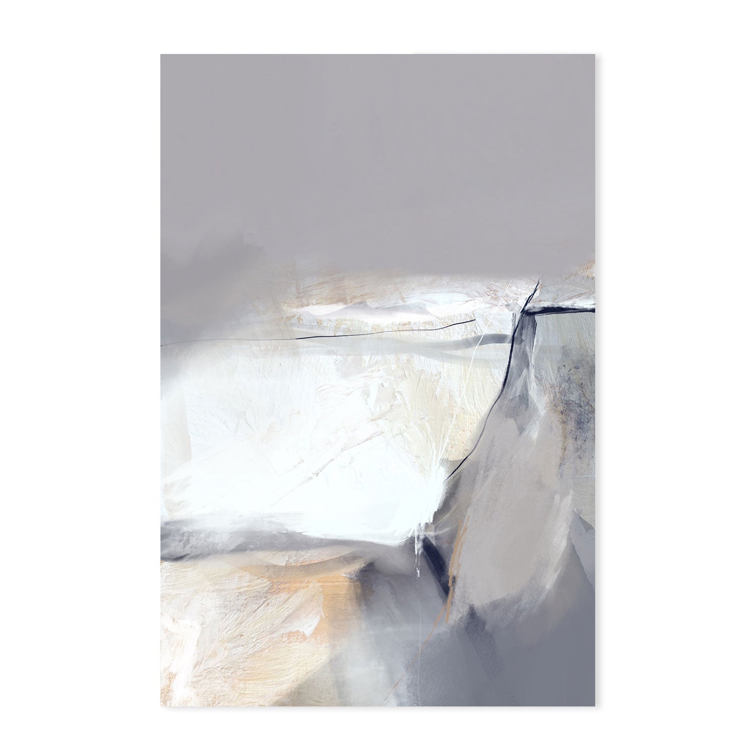 wall-art-print-canvas-poster-framed-Lilac and Lavender Gold, Set Of 3 , By Karine Tonial Grimm-GIOIA-WALL-ART