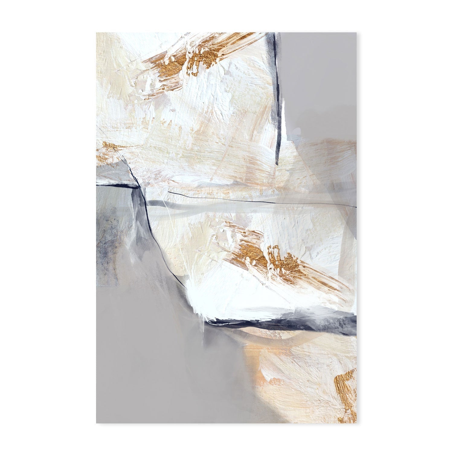 wall-art-print-canvas-poster-framed-Lilac and Lavender Gold, Set Of 3 , By Karine Tonial Grimm-GIOIA-WALL-ART