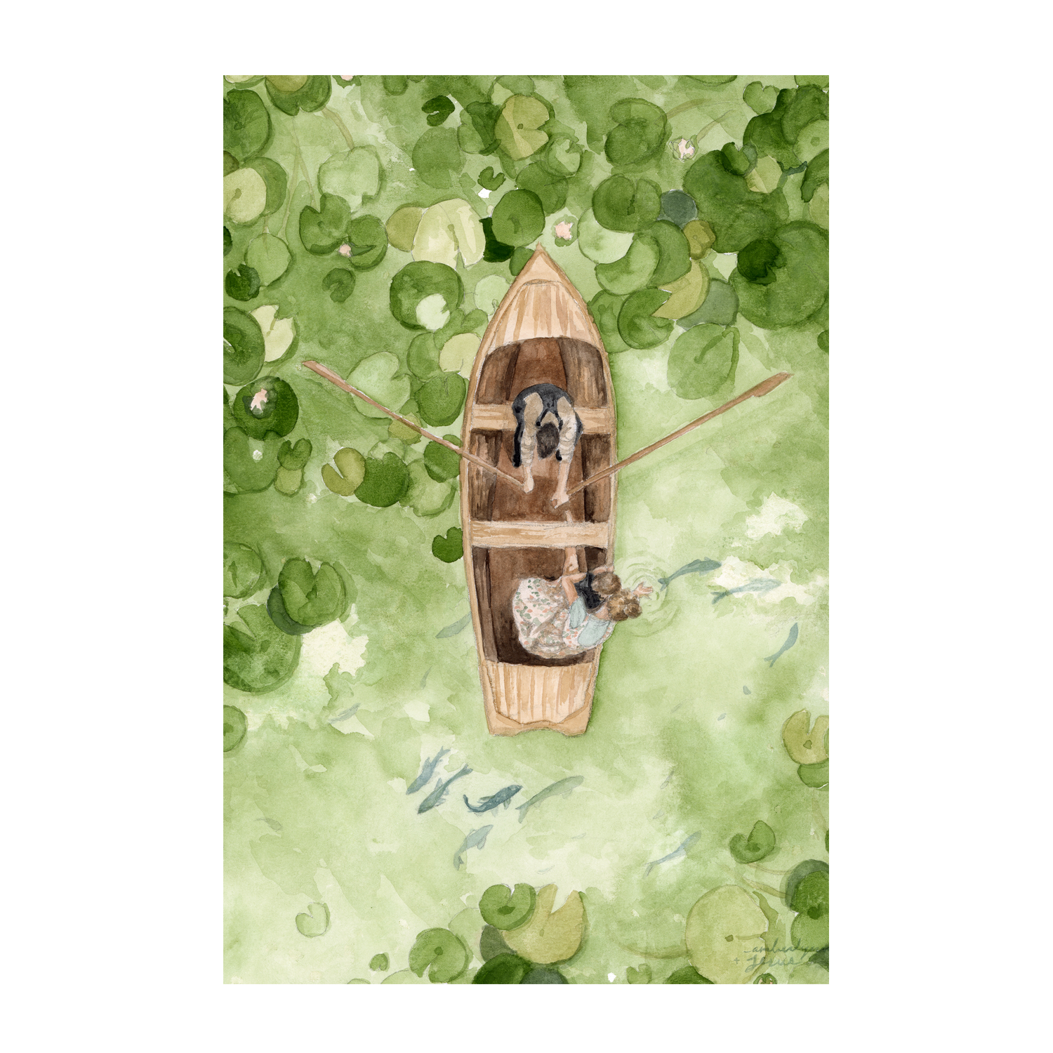 wall-art-print-canvas-poster-framed-Lillypad Rowboat , By Amberlynn Lillie-1
