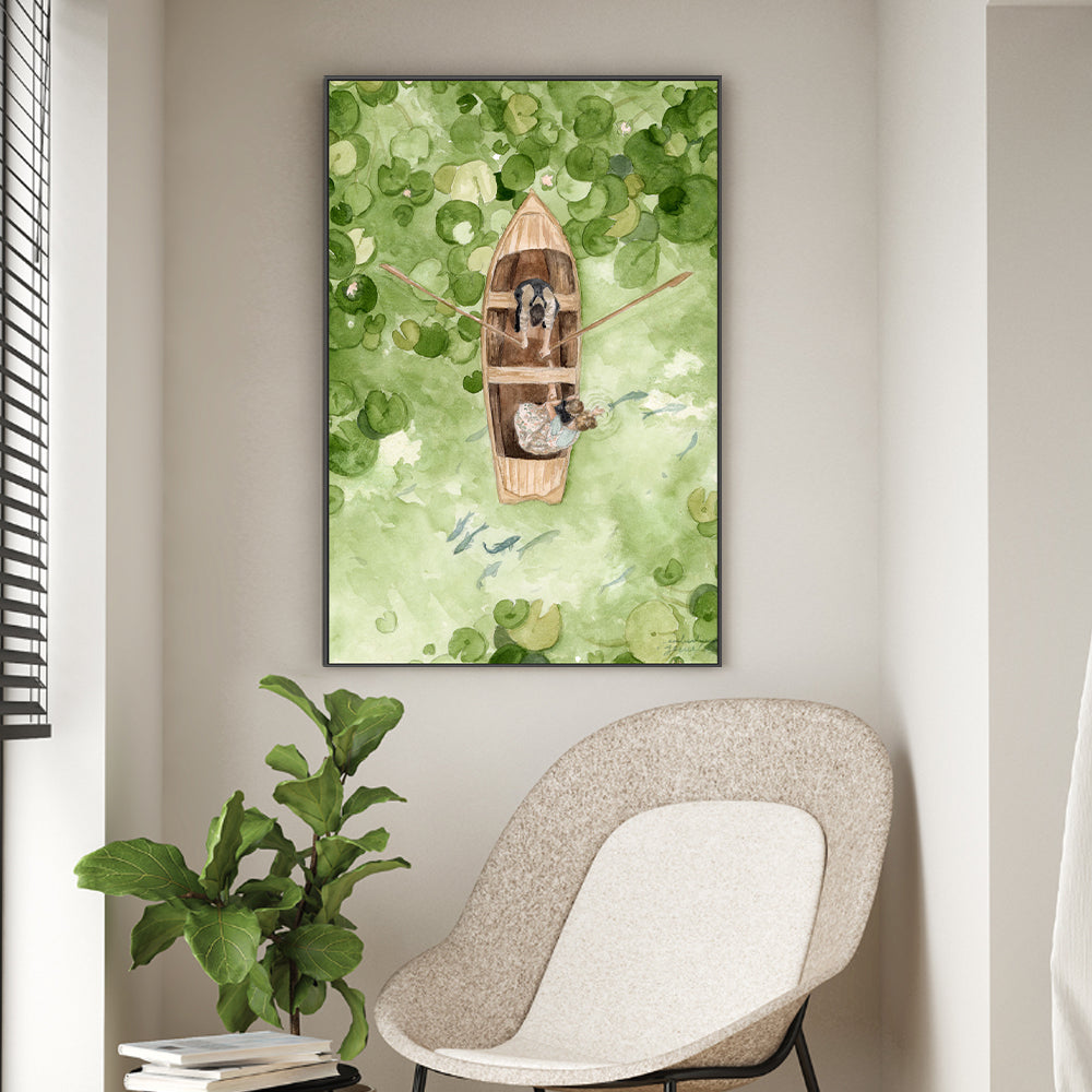 wall-art-print-canvas-poster-framed-Lillypad Rowboat , By Amberlynn Lillie-2