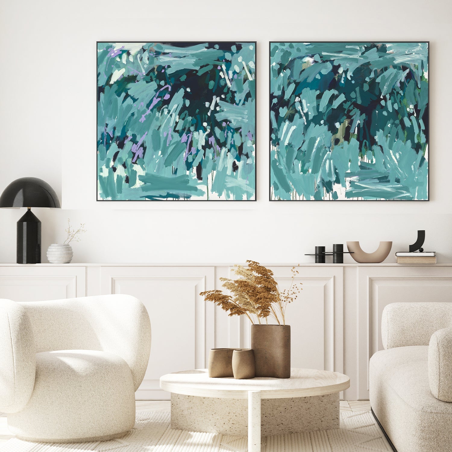 wall-art-print-canvas-poster-framed-Limelight, Style A & B, Set Of 2-2