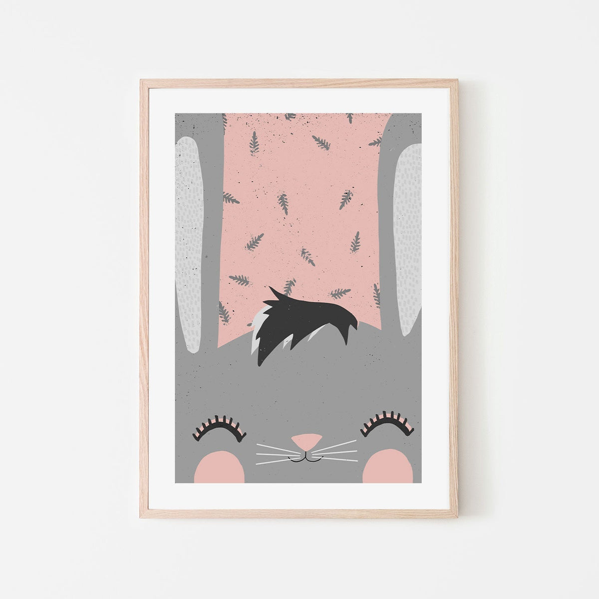 wall-art-print-canvas-poster-framed-Little Bunny, Pink Version , By Treechild-GIOIA-WALL-ART