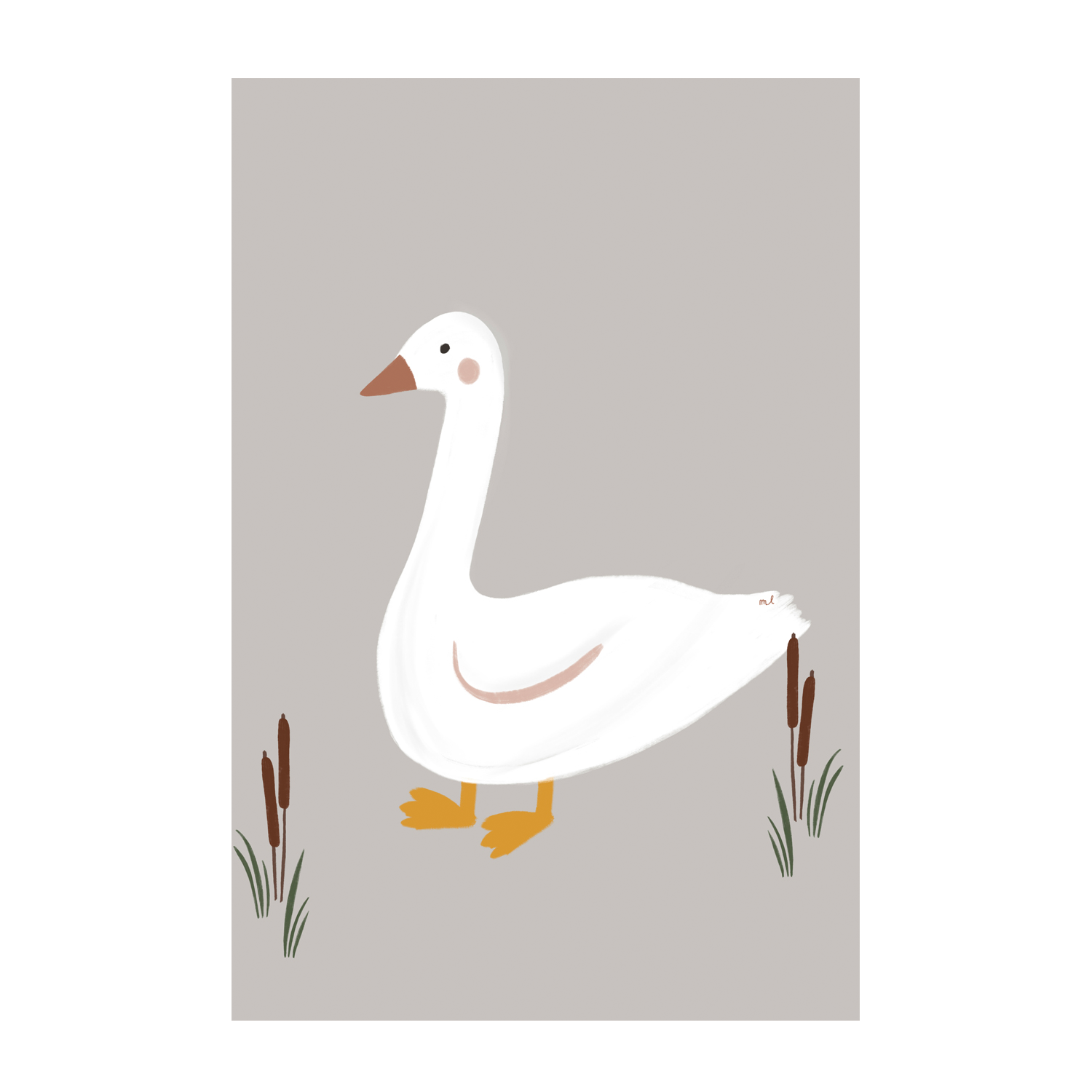 wall-art-print-canvas-poster-framed-Little Goose , By Menina Lisboa-1