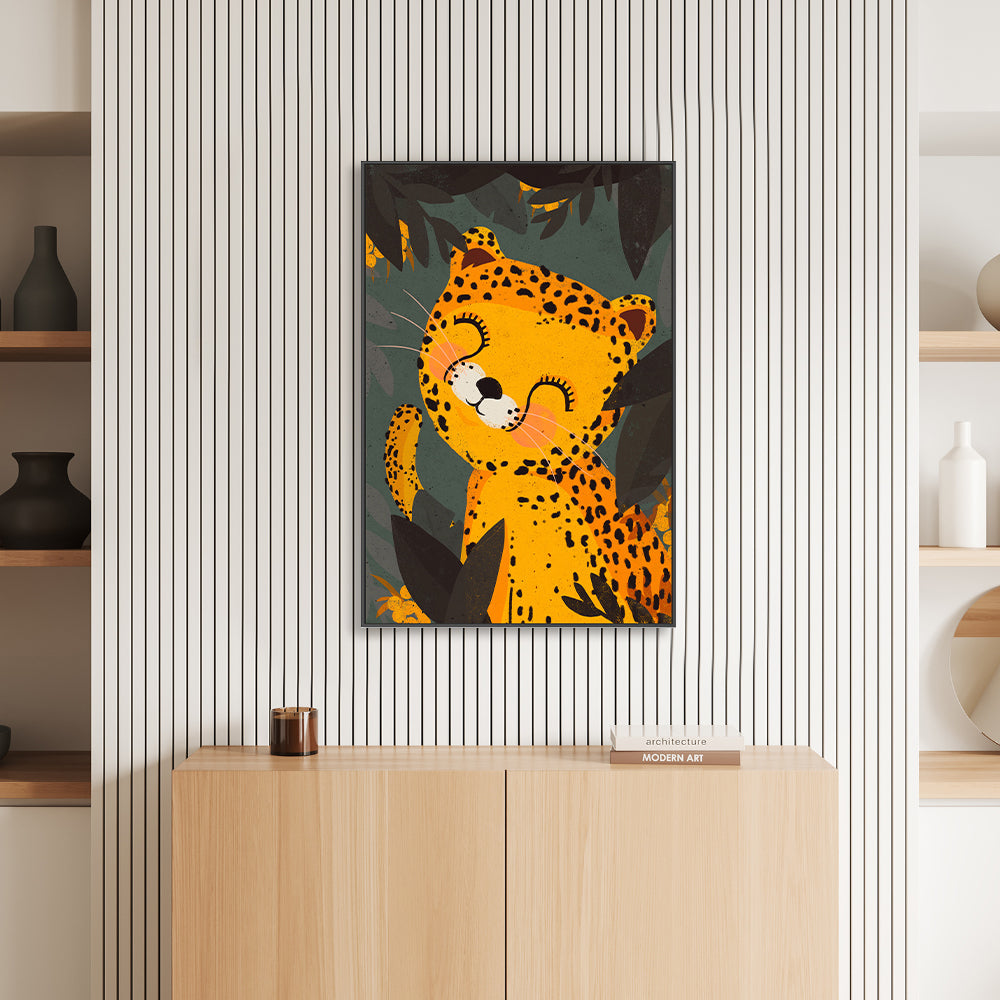 wall-art-print-canvas-poster-framed-Little Leo , By Treechild-GIOIA-WALL-ART