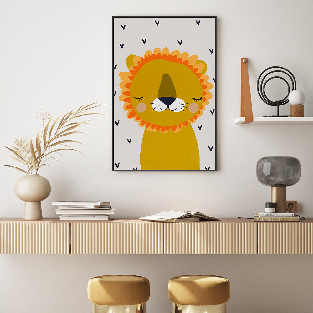 wall-art-print-canvas-poster-framed-Little Lion , By Treechild-GIOIA-WALL-ART
