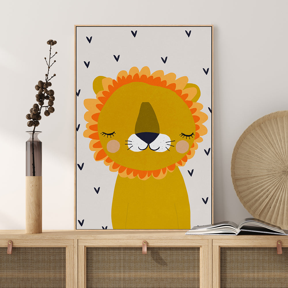 wall-art-print-canvas-poster-framed-Little Lion , By Treechild-GIOIA-WALL-ART