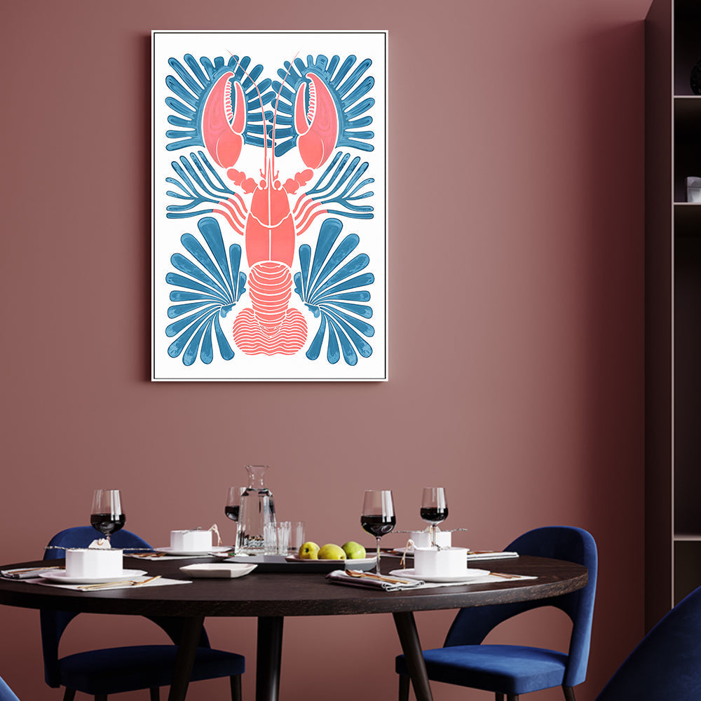 wall-art-print-canvas-poster-framed-Lobster , By Lady Hana-2