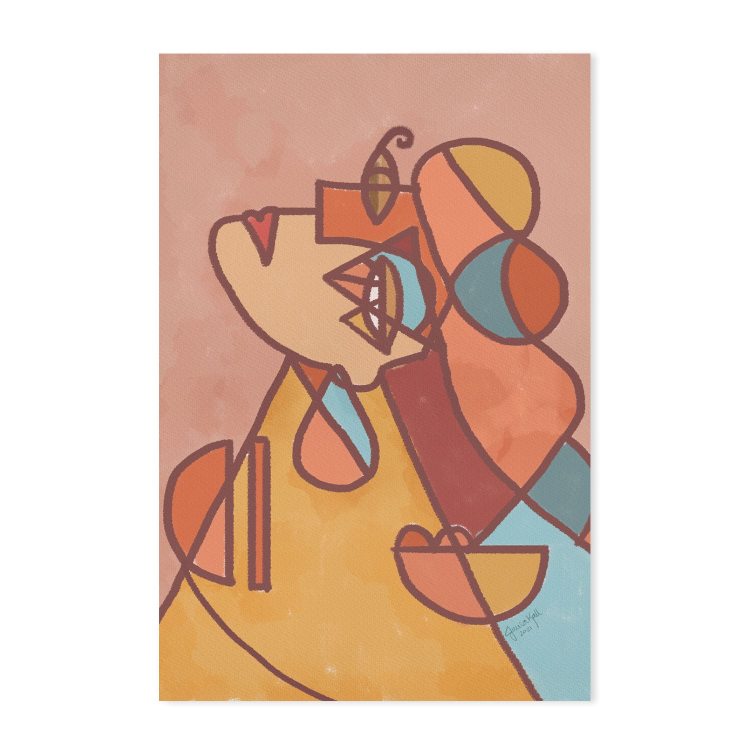 wall-art-print-canvas-poster-framed-Lola-by-Junia Kall-Gioia Wall Art