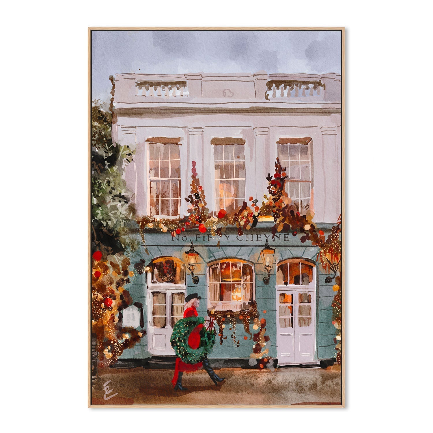 wall-art-print-canvas-poster-framed-London Festive Streets , By Ekaterina Zagorska-4