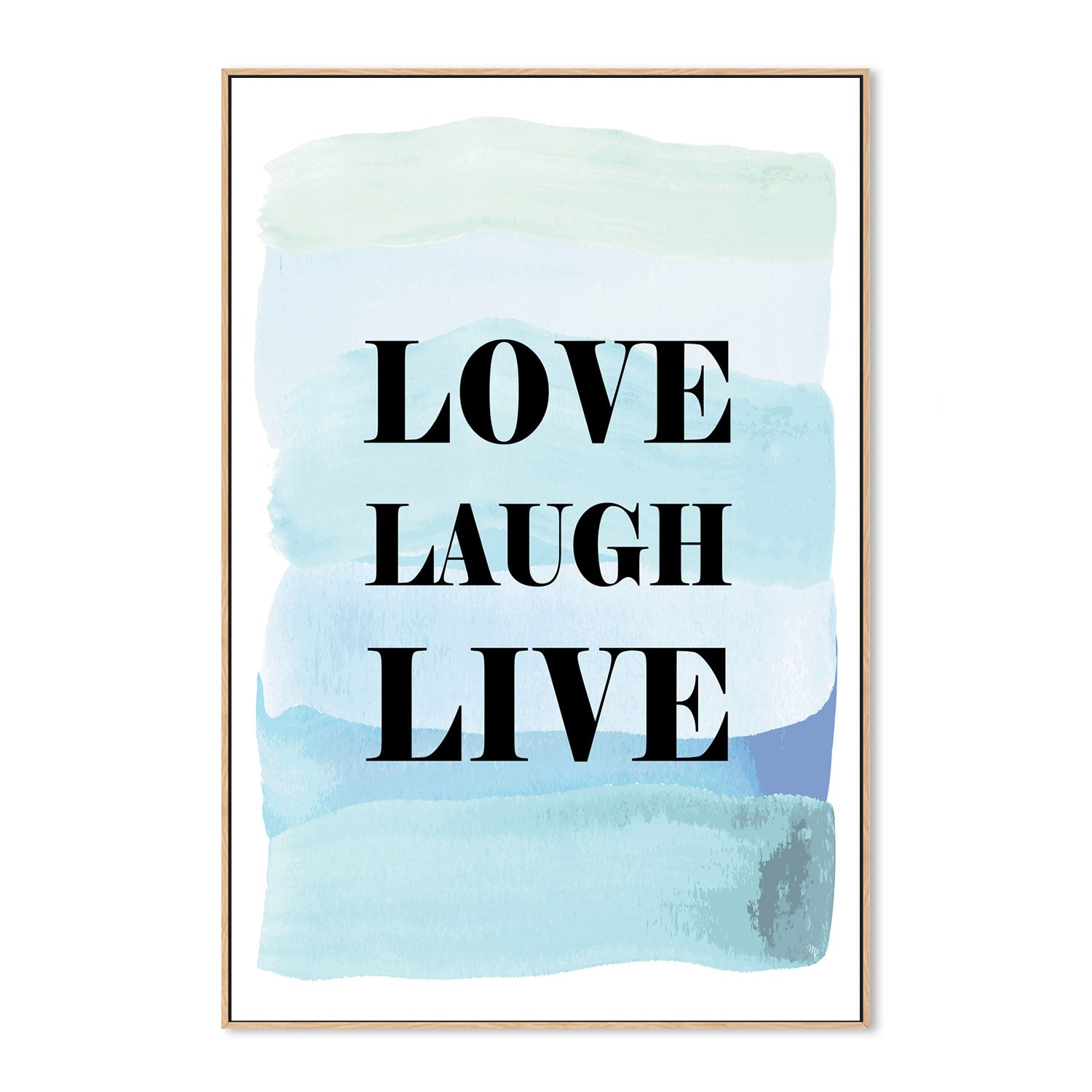 wall-art-print-canvas-poster-framed-Love, Laugh And Live-GIOIA-WALL-ART