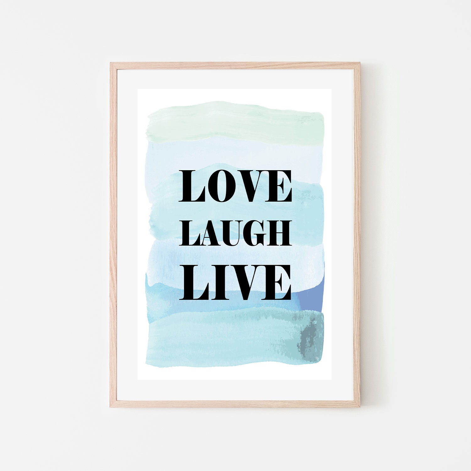 wall-art-print-canvas-poster-framed-Love, Laugh And Live-GIOIA-WALL-ART