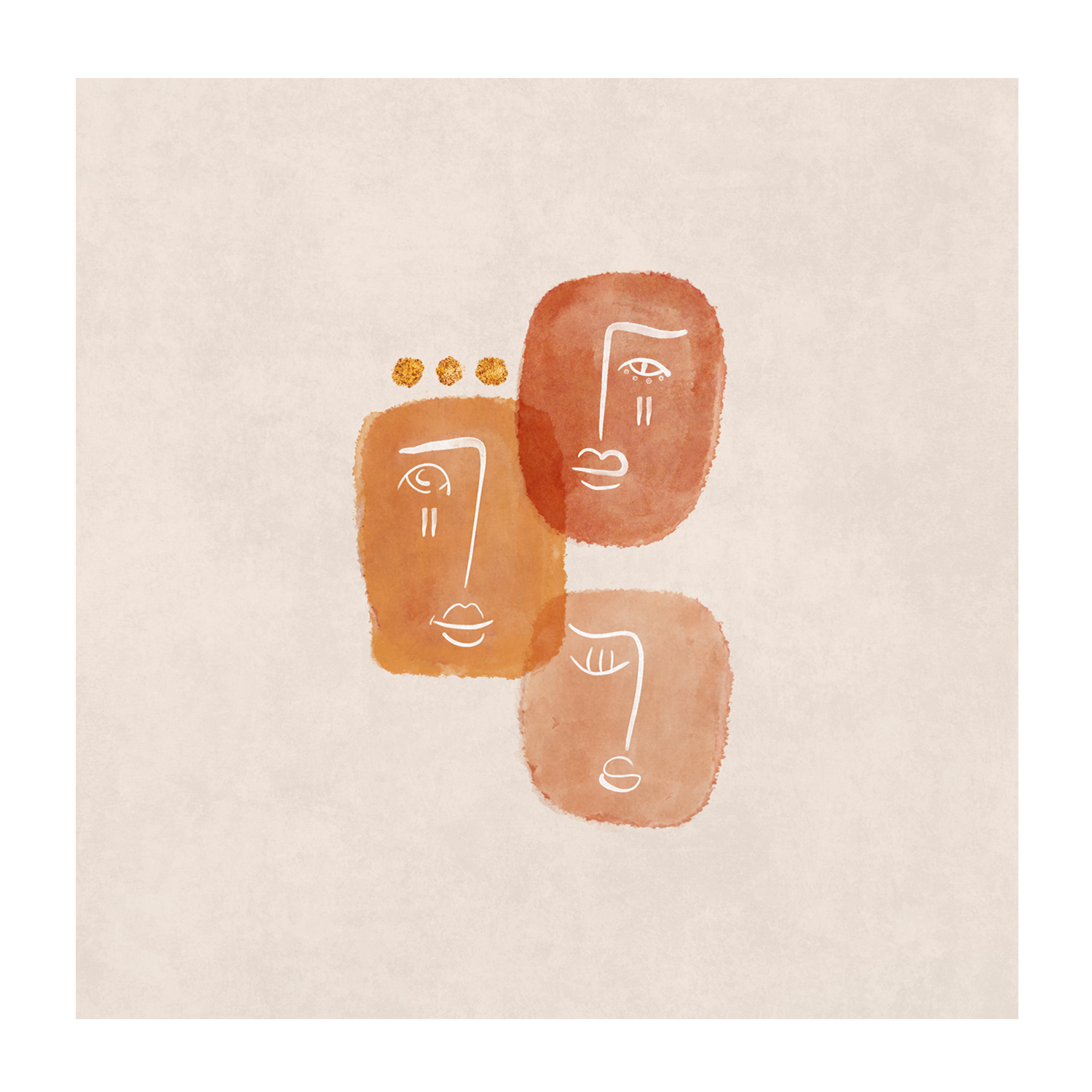 wall-art-print-canvas-poster-framed-Love Triangle , By Emel Tunaboylu-GIOIA-WALL-ART