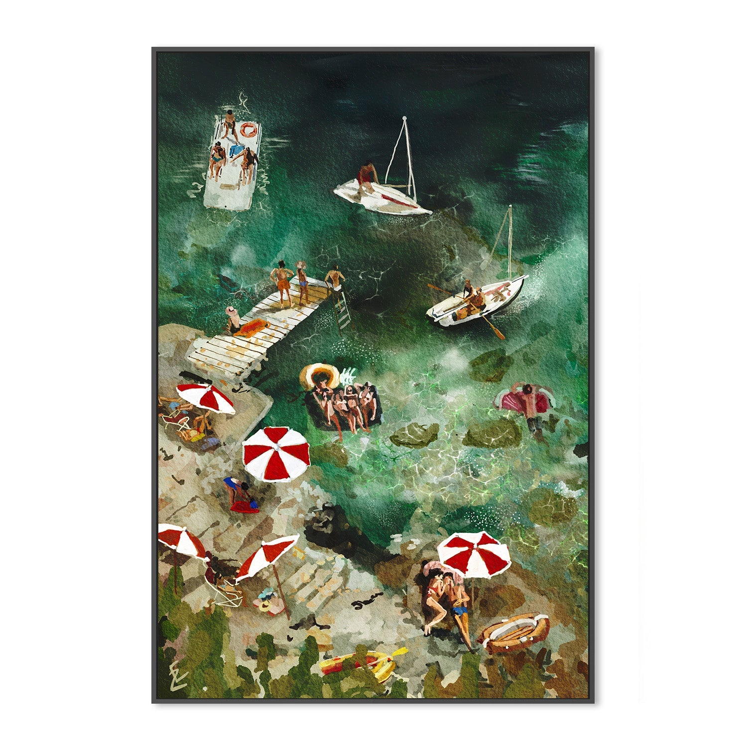 wall-art-print-canvas-poster-framed-Lovers on the beach-3