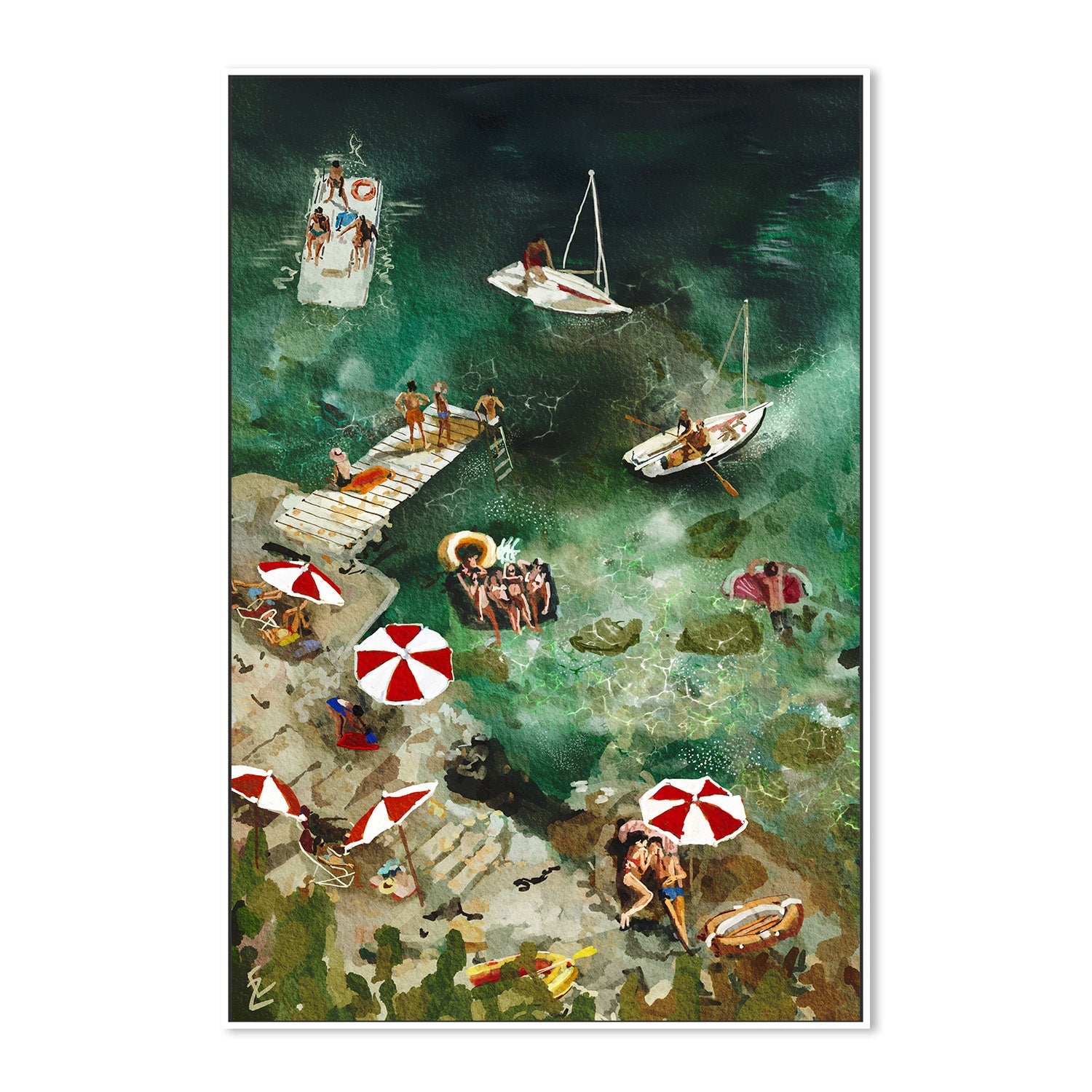 wall-art-print-canvas-poster-framed-Lovers on the beach-5