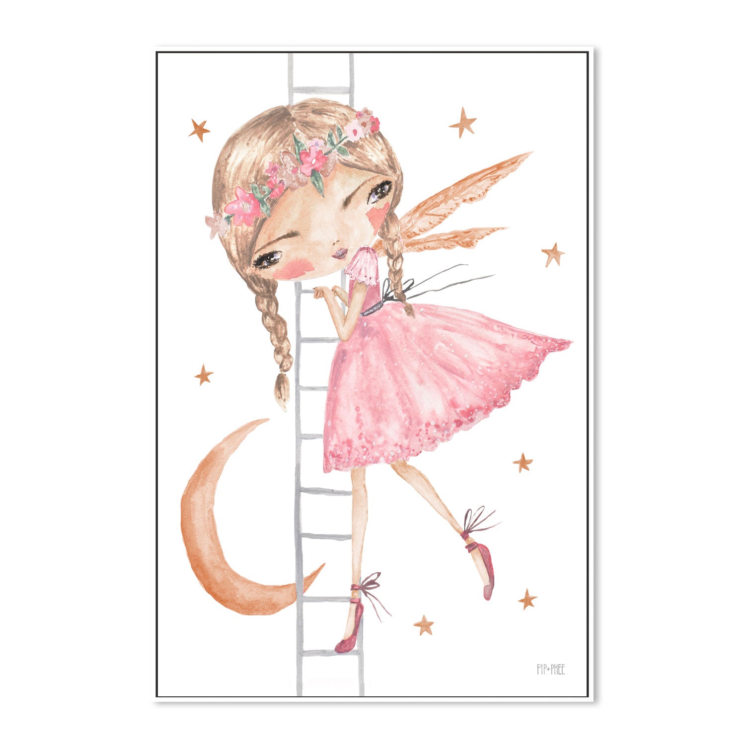 wall-art-print-canvas-poster-framed-Lunar Princess Ladder , By Pip and Phee-5