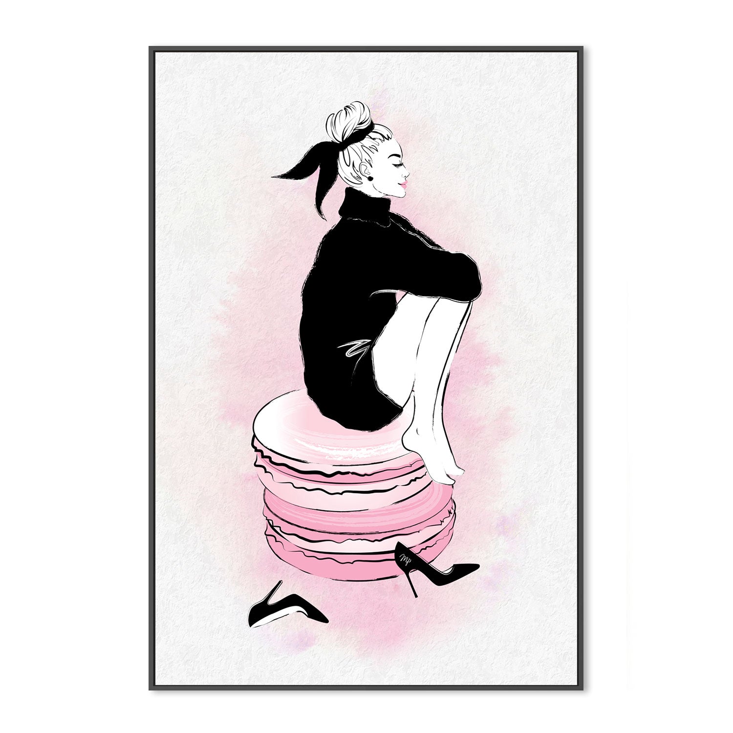 wall-art-print-canvas-poster-framed-Macaron Girl-GIOIA-WALL-ART