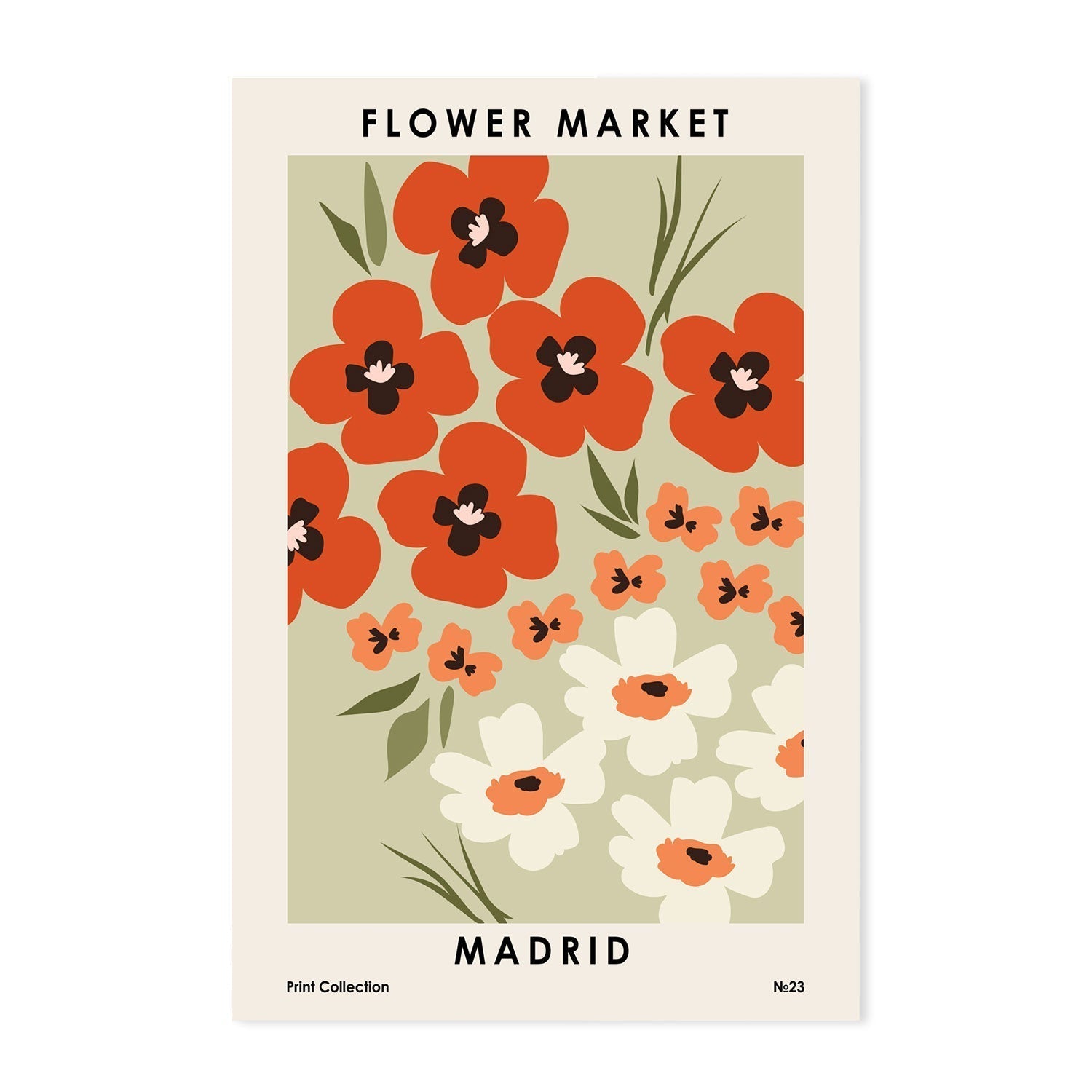 wall-art-print-canvas-poster-framed-Madrid Flower Market-GIOIA-WALL-ART