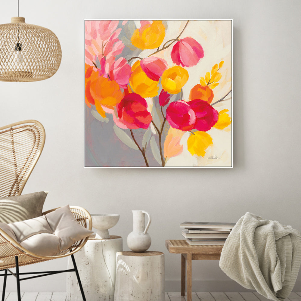wall-art-print-canvas-poster-framed-Magenta Bloom, Style A-2