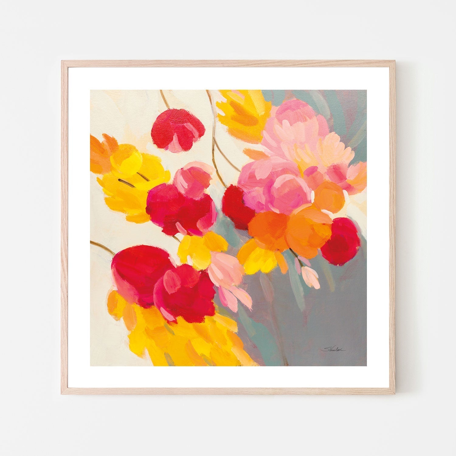 wall-art-print-canvas-poster-framed-Magenta Bloom, Style B-6