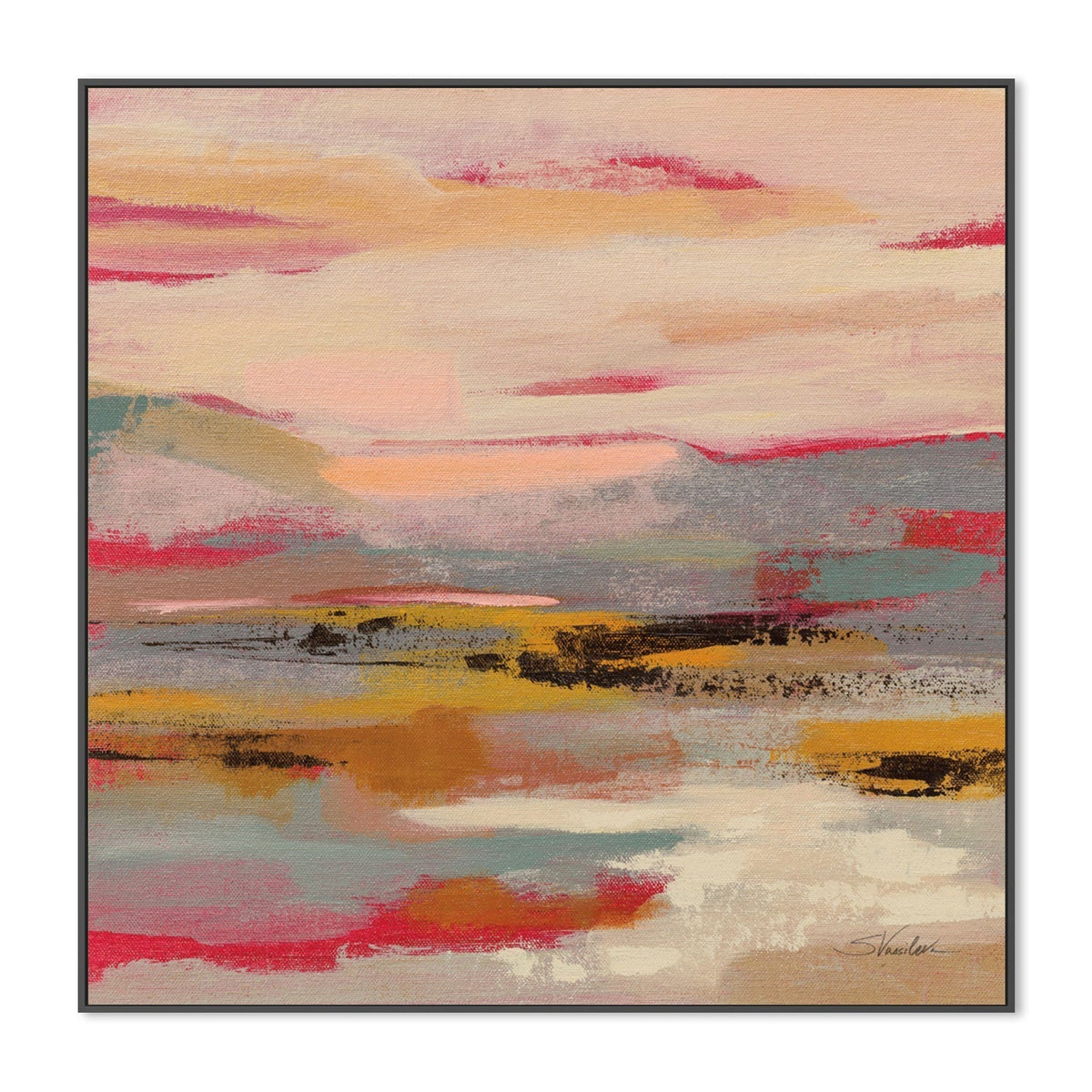 wall-art-print-canvas-poster-framed-Magenta Hill, Style A , By Silvia Vassileva-GIOIA-WALL-ART