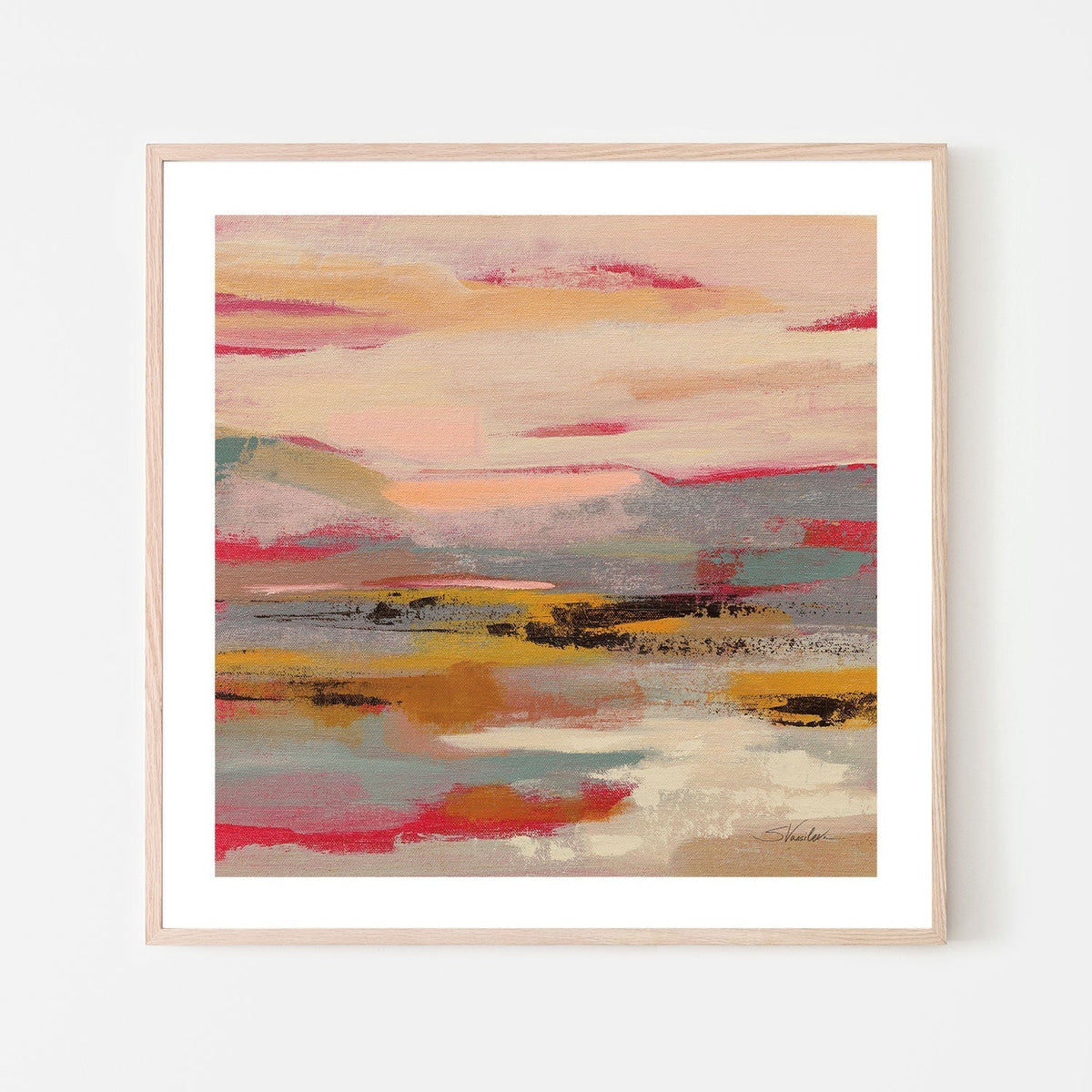 wall-art-print-canvas-poster-framed-Magenta Hill, Style A , By Silvia Vassileva-GIOIA-WALL-ART
