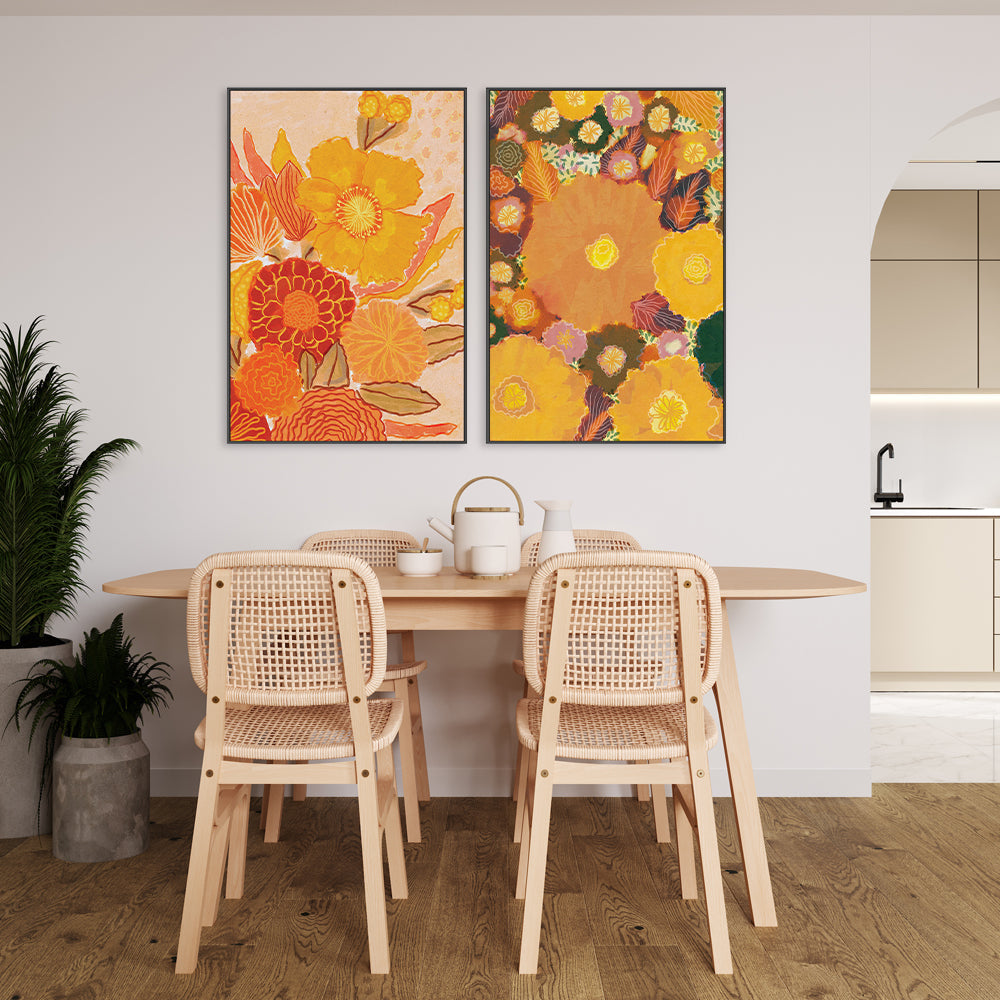 wall-art-print-canvas-poster-framed-Magic Bouquet and Magic Garden, Set of 2-2