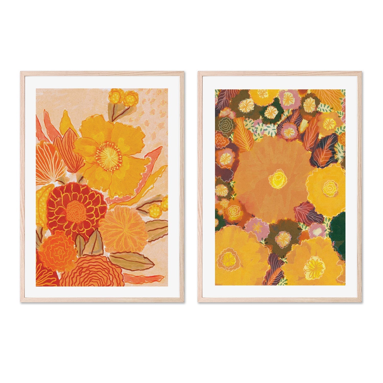 wall-art-print-canvas-poster-framed-Magic Bouquet and Magic Garden, Set of 2-6