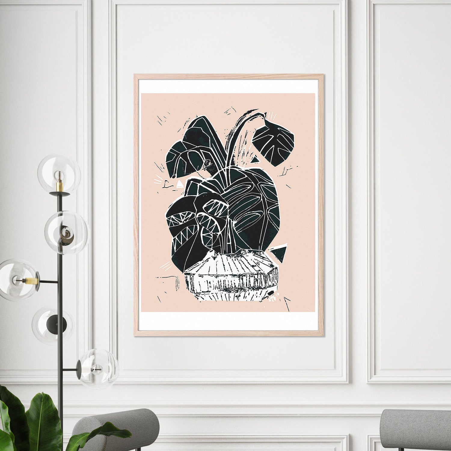 wall-art-print-canvas-poster-framed-Magical Monstera-2