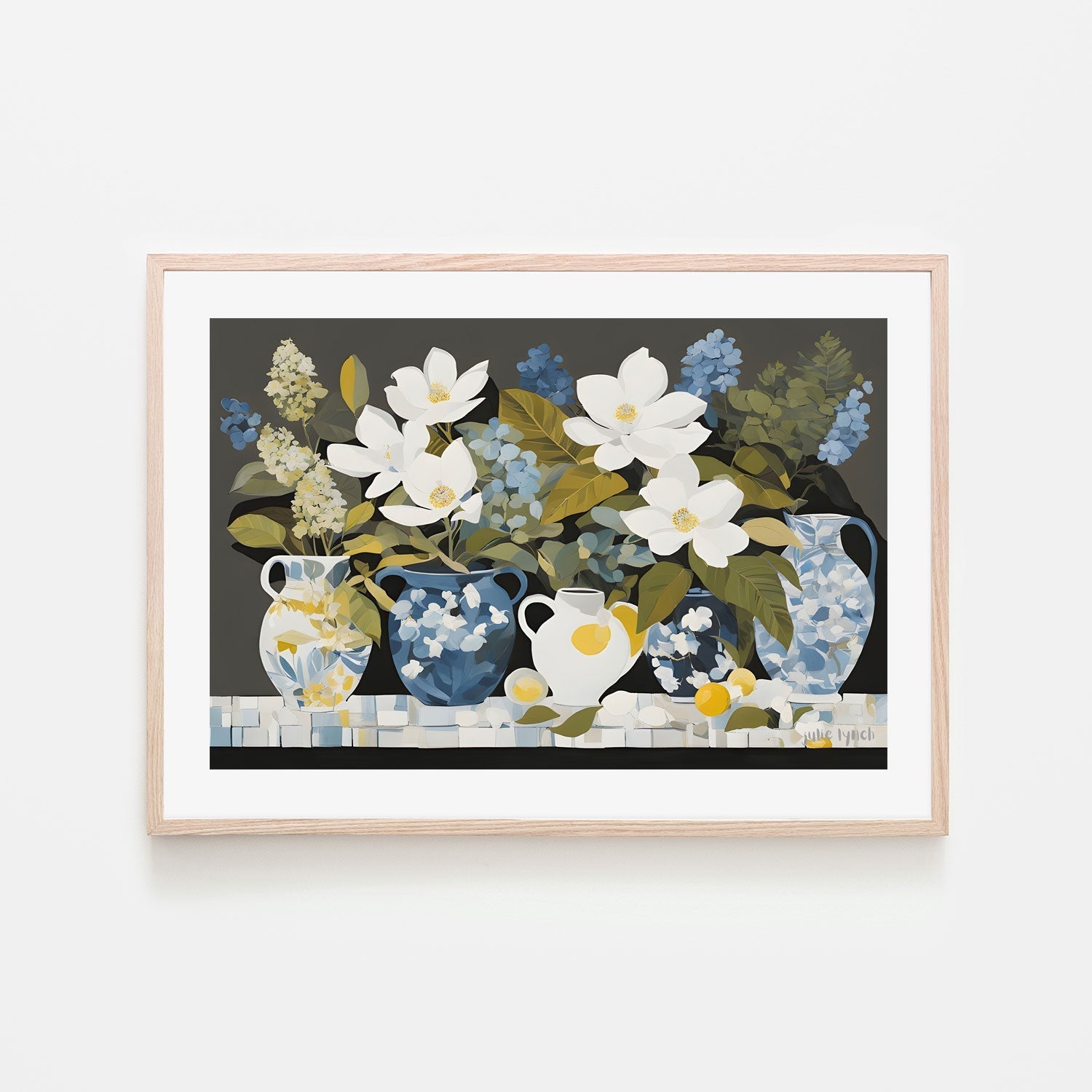 wall-art-print-canvas-poster-framed-Magnolia Mosaic , By Julie Lynch-6