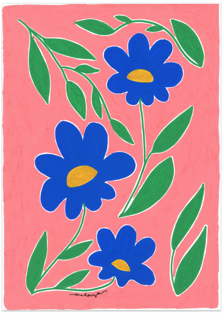 wall-art-print-canvas-poster-framed-Majorelle Composition , By Oulaya Kebbaj-1